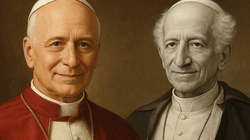 Papa León XIII y Papa León XIV